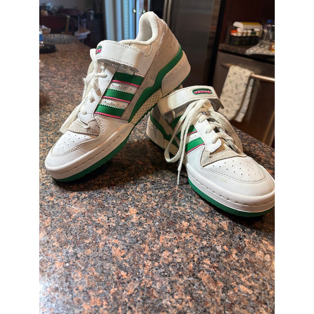 adidas Women's Forum Low Basketball "Watermelon" Green/Pink Size 8.5 - Picture 14 of 16